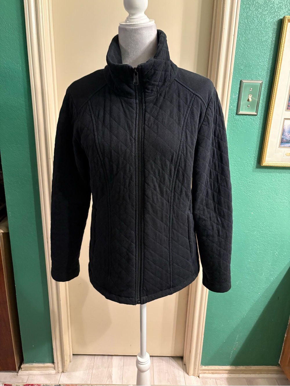 The North Face Women's Quilted Full-Zip Puffer Jacket - Black